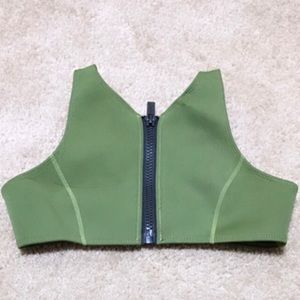 Hoaka - high waisted neoprene bikini set in khaki green